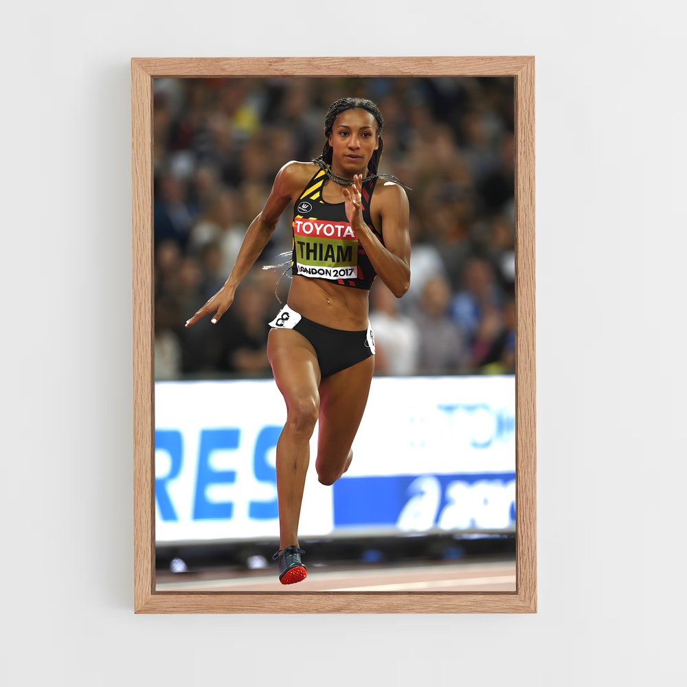 Poster Sprinteuse Éblouissante – affiche Athlétisme (vue 4)